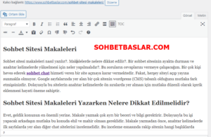 Sohbet Sitesi Makaleleri