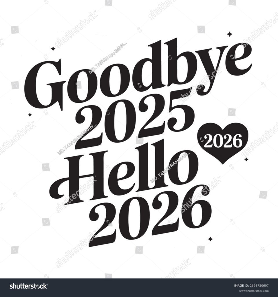 stock vector goodbye hello greeting concept for new year celebration 2698750607